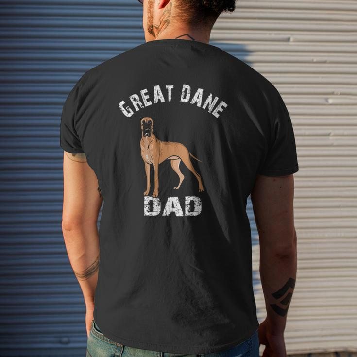 Mens Great Dane Dad Illustration For Men Great Dane Owners Mens Back Print T-shirt Gifts for Him