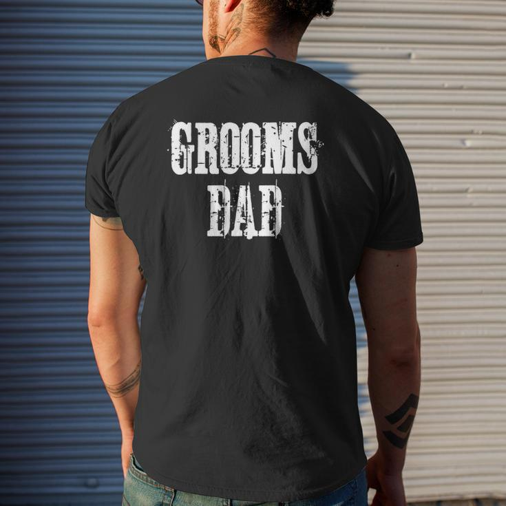 Mens Groom's Dad Father Of The Groom Wedding Tee Mens Back Print T-shirt Gifts for Him