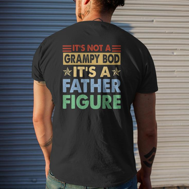 Mens It's Not A Grampy Bod It's A Father Figure Fathers Day Mens Back Print T-shirt Gifts for Him