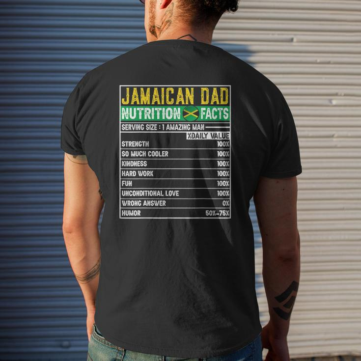 Mens Jamaican Dad Dad Hero Nutritional Father's Day Mens Back Print T-shirt Gifts for Him
