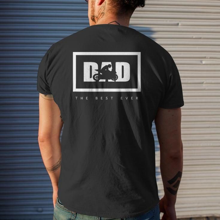 Mens Motorcycle Dad The Best Ever Biker Mens Back Print T-shirt Gifts for Him