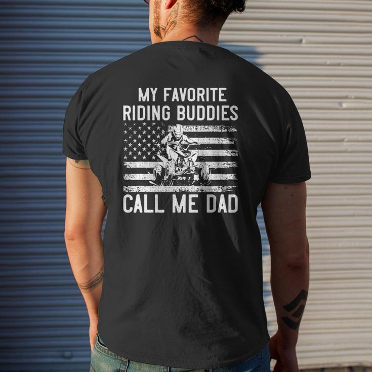Mens Off Road Dad Atv My Favorite Riding Buddies Call Me Dad Quad Mens Back Print T-shirt Gifts for Him