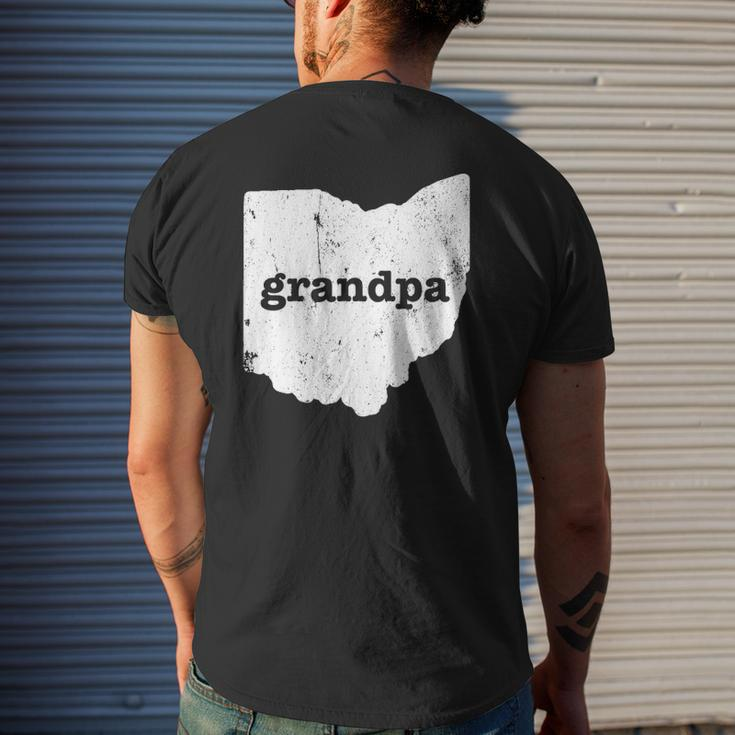 Mens Ohio Grandpa Grandfather State Grandpa Ohio Mens Back Print T-shirt Gifts for Him