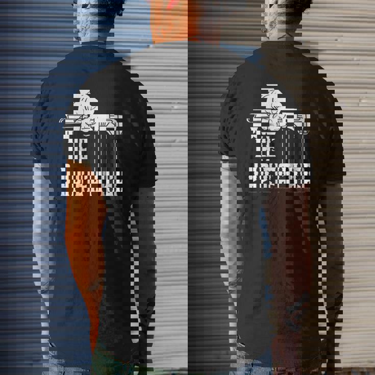 Mens The Pipefather Plumber Plumbing Pipefitter Drain Surgeon Mens Back Print T-shirt Gifts for Him Mens The Pipefather Plumber Plumbing Pipefitter Drain Surgeon Mens Back Print T-shirt Gifts for Him