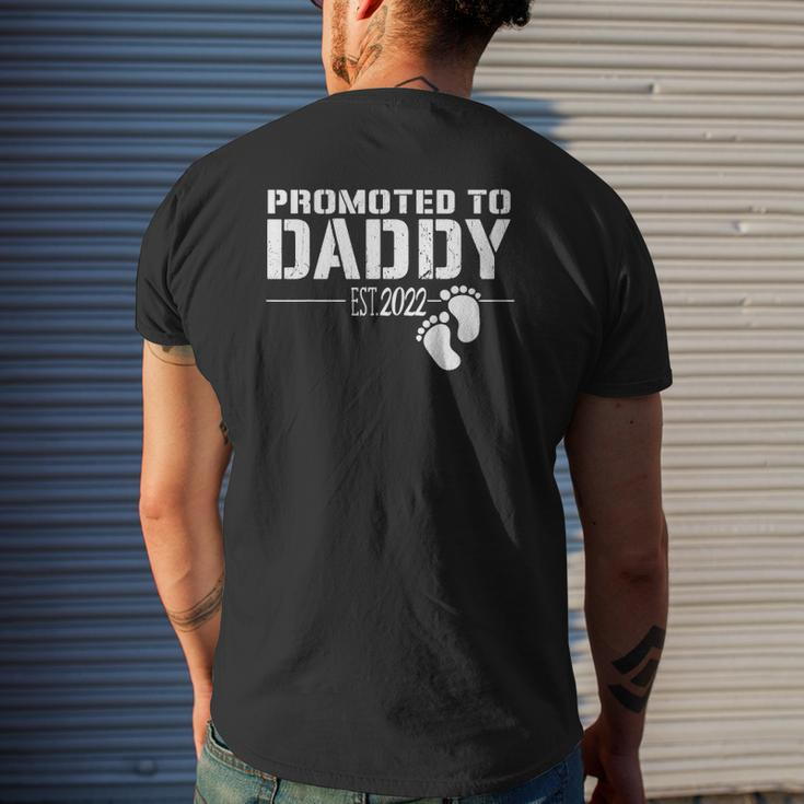 Mens Promoted To Daddy 2022 For New Dad First Time Dad Mens Back Print T-shirt Gifts for Him