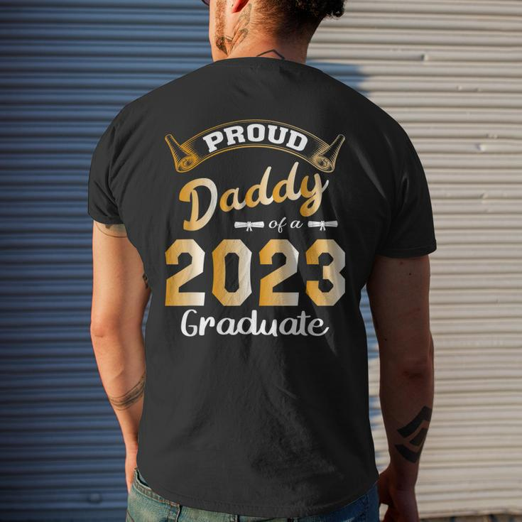 Mens Proud Daddy Of A Class Of 2023 Graduate Cute Dad Graduation Mens Back Print T-shirt Gifts for Him