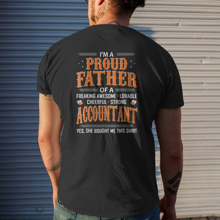 Mens Proud Father Of An Accountant Bought This Mens Back Print T-shirt Gifts for Him