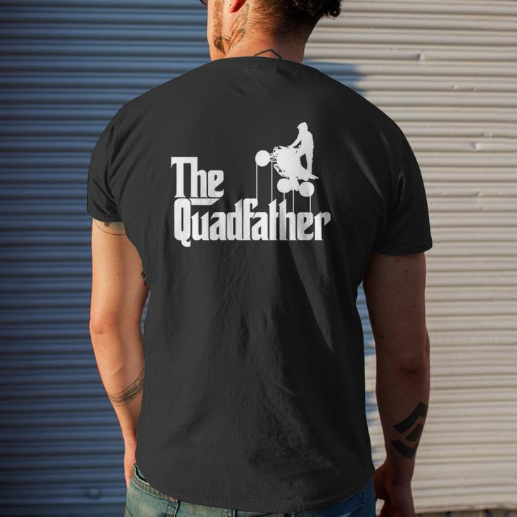 Mens The Quadfather Atv Four Wheeler Quad Bike Mens Back Print T-shirt Gifts for Him
