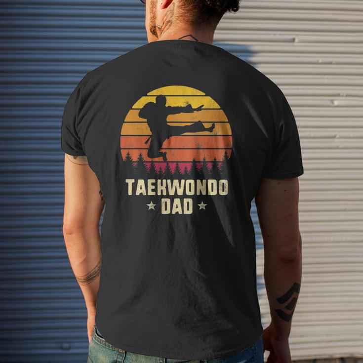 Mens Retro Vintage Taekwondo Dad Martial Art Mens Back Print T-shirt Gifts for Him