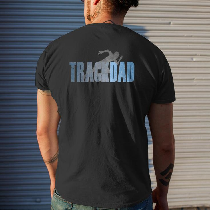 Mens Track Dad Track & Field Cross Country Runner Father's Day Mens Back Print T-shirt Gifts for Him