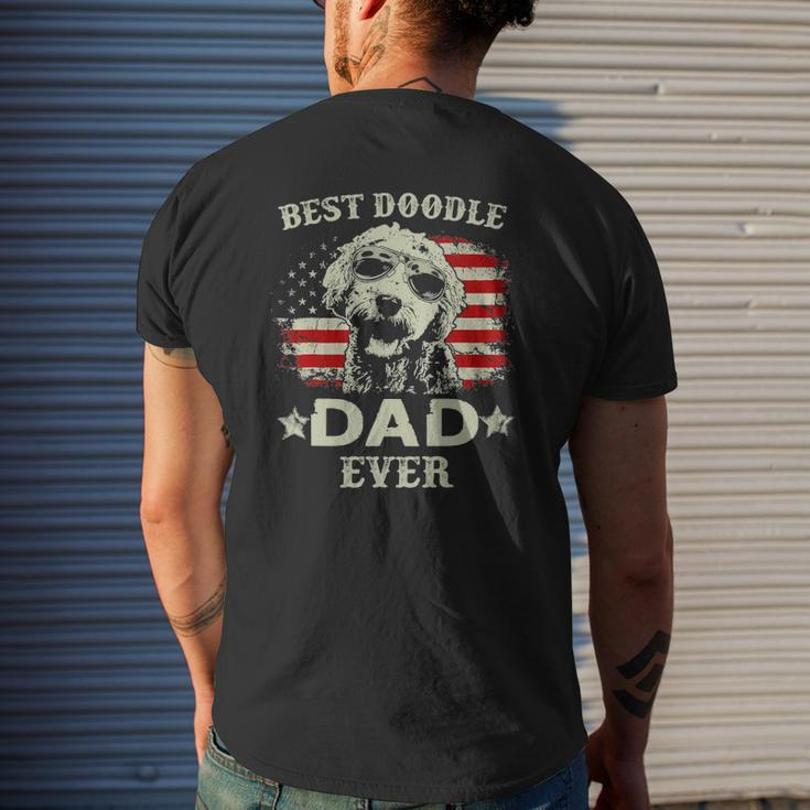 Mens Vintage Father's Day Tee Best Doodle Dad Ever Mens Back Print T-shirt Gifts for Him