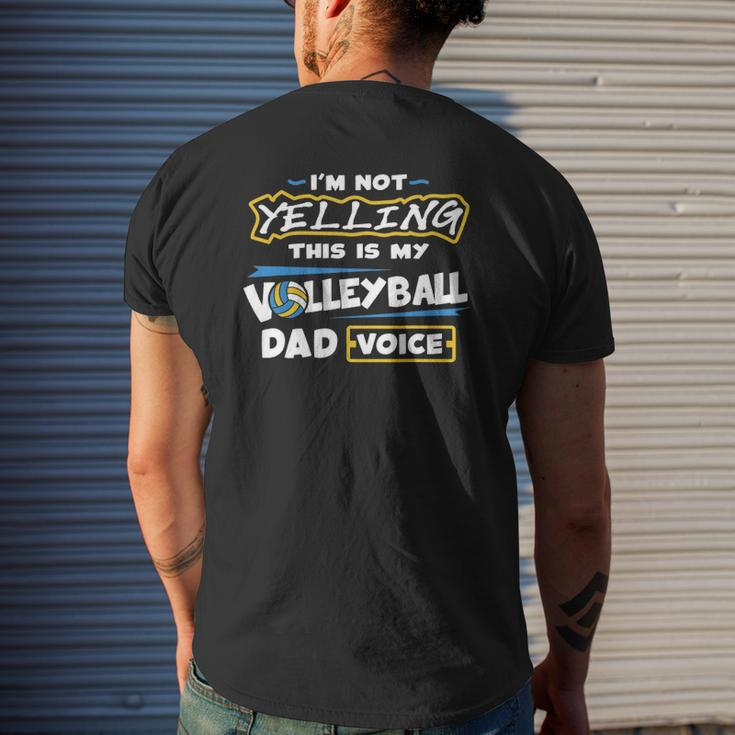 Mens Volleyball Dad Voice Volleyball Training Player Mens Back Print T-shirt Gifts for Him