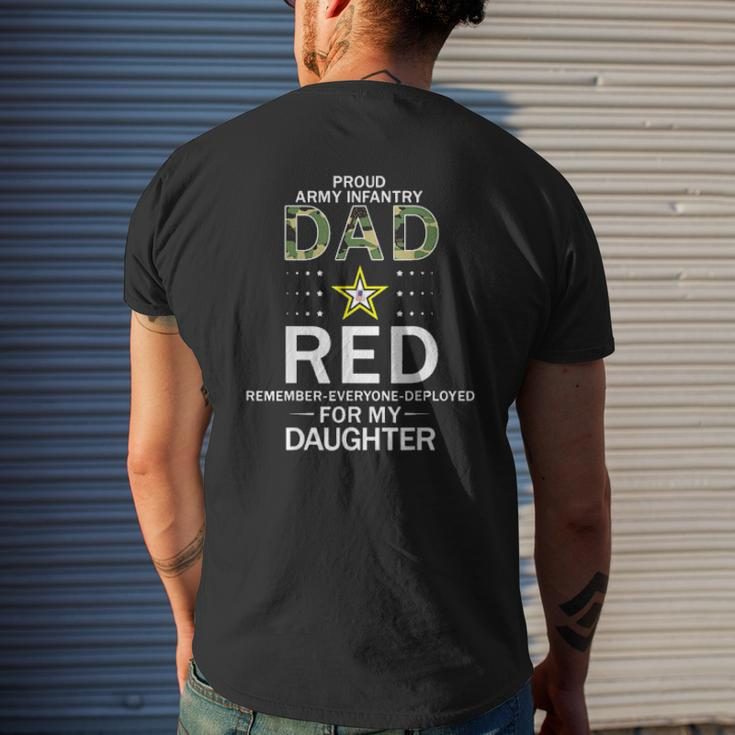 Mens Wear Red Red Friday For My Daughterproud Army Infantry Dad Mens Back Print T-shirt Gifts for Him