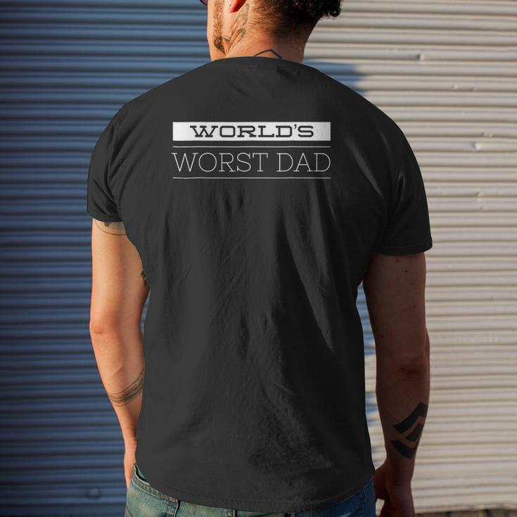 Mens World's Worst Dadfunny Father's Day For Dads Mens Back Print T-shirt Gifts for Him
