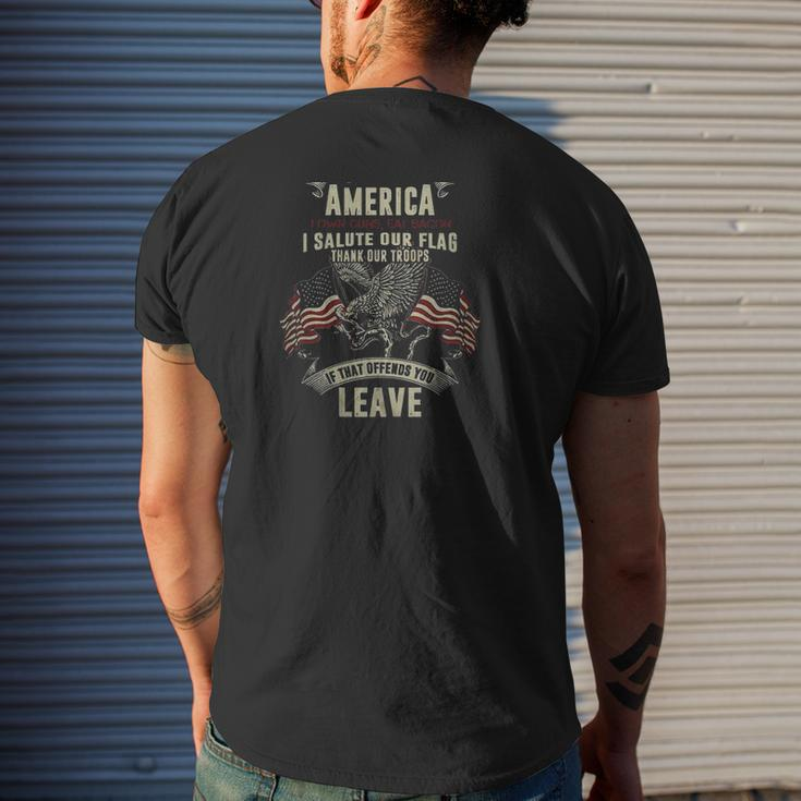 Merry Christmas God Bless America Us Flag 4Th Of July Veterans Day Patriotic Mens Back Print T-shirt Gifts for Him