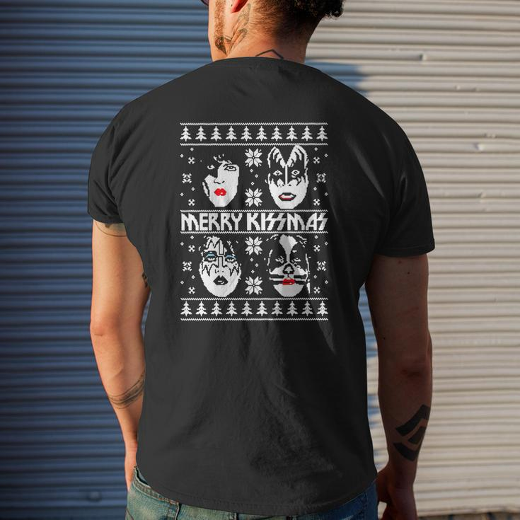 Merry Kissmas Ugly Christmas Shirt Mens Back Print T-shirt Gifts for Him