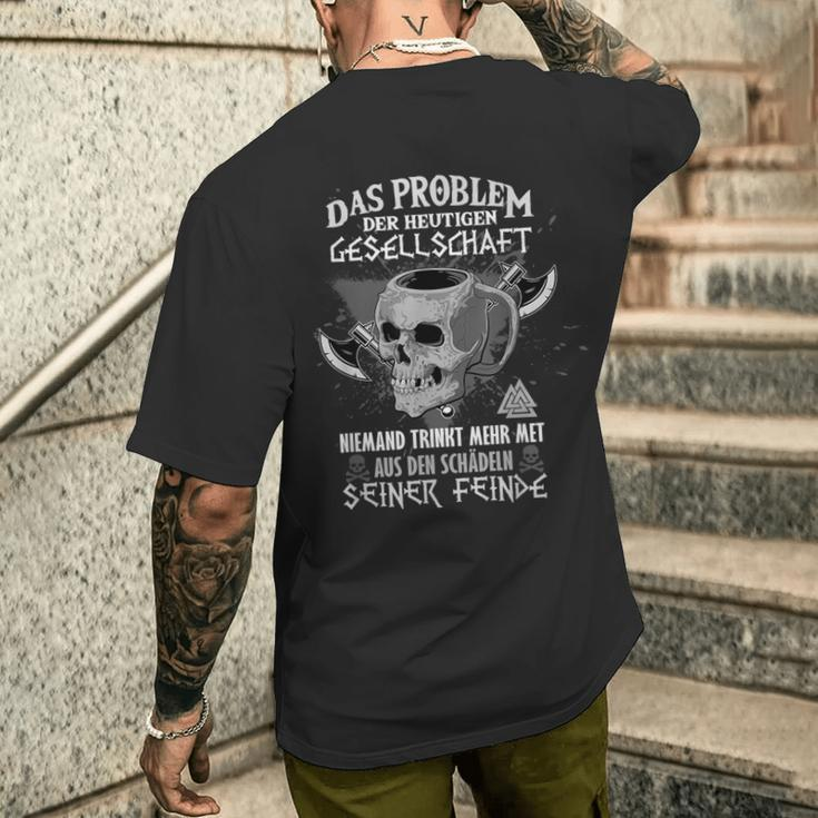 Met Aus Den Skulls Des Des Enemies For Fans Of Viking T-Shirt mit Rückendruck Geschenke für Ihn