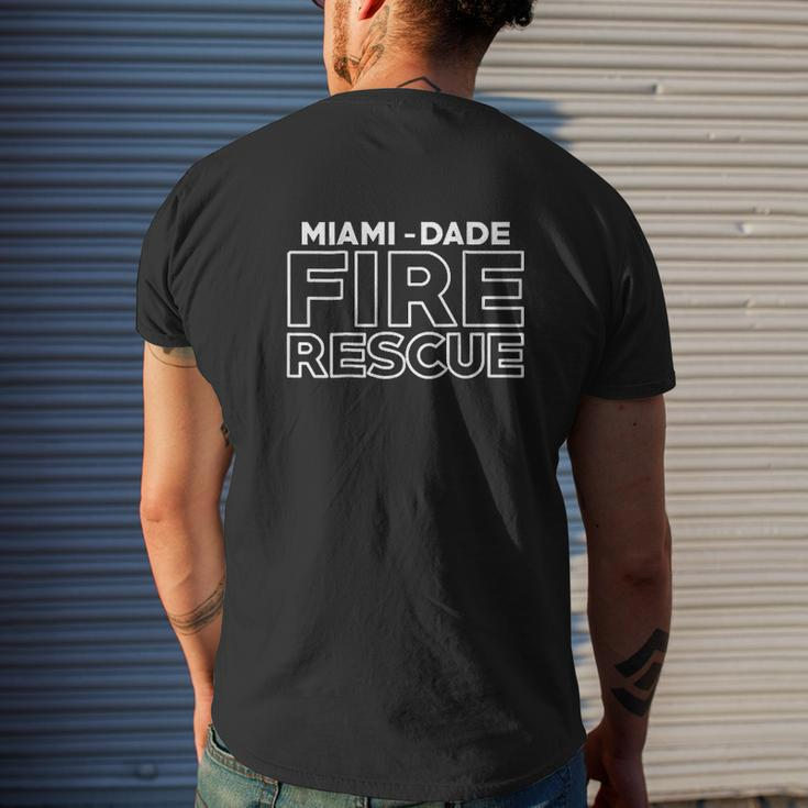 Miami Dade Fire Rescue Florida Firefighter Fireman Mens Back Print T-shirt Gifts for Him