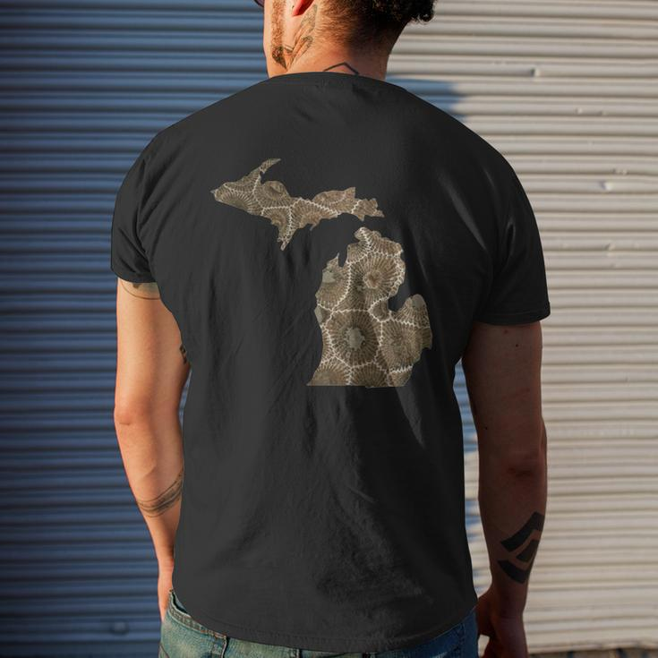 Michigan Petoskey Stone Cute Pure Apparel T-Shirt Mens Back Print T-shirt Gifts for Him