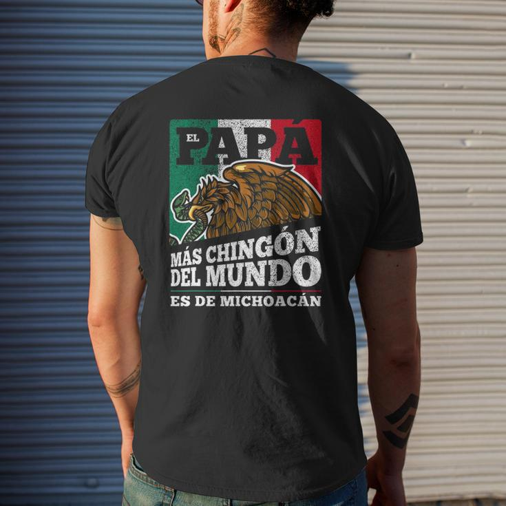Michoacan Mexico Dia Del Papá Mens Back Print T-shirt Gifts for Him