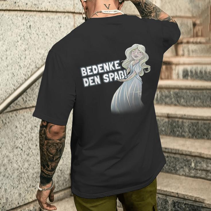 Mimi Bedenke Den Spaß T-Shirt mit Rückendruck Geschenke für Ihn