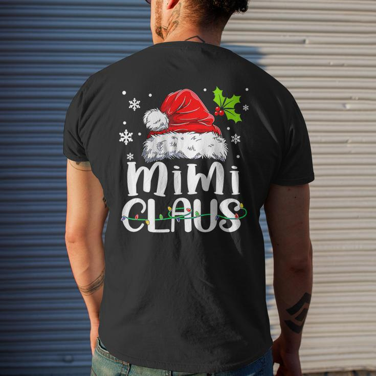 Mimi Claus Christmas Believe In Santa Claus Matching Mens Back Print T-shirt Gifts for Him