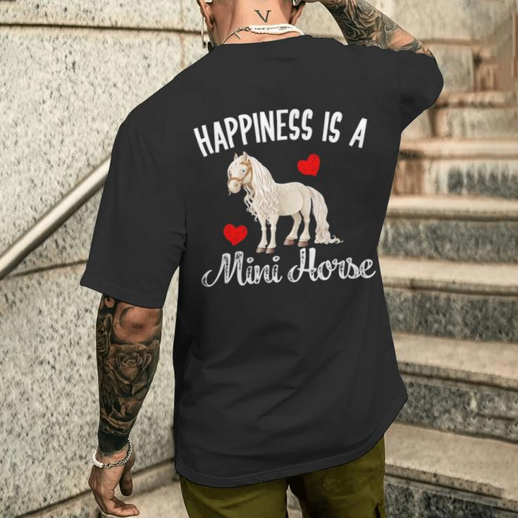 Miniature Horse Mini Horse Pet Horse Lovers Men's T-shirt Back Print Gifts for Him