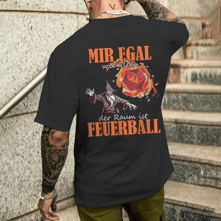 Mir Egal Feuerball Mir Egal Wie Klein Der Raum Ist T-Shirt mit Rückendruck Geschenke für Ihn