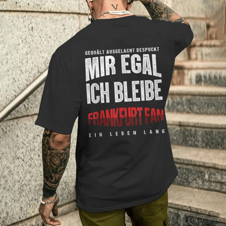 Mir Egal Ich Bleibe Frankfurt Fan Football Fan Club T-Shirt mit Rückendruck Geschenke für Ihn