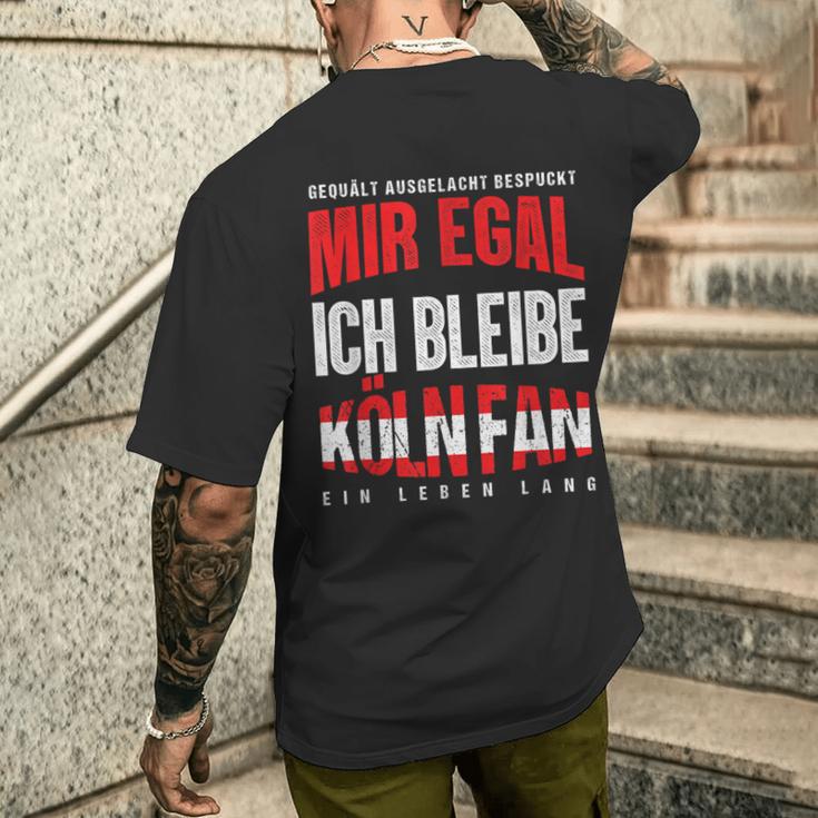 Mir Egal Ich Bleibe Köln Fan Football Fan Club Goal T-Shirt mit Rückendruck Geschenke für Ihn