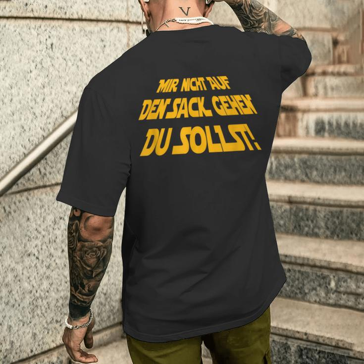 Mir Nicht Auf Den Sack Gehen Du Sollst Joda T-Shirt mit Rückendruck Geschenke für Ihn