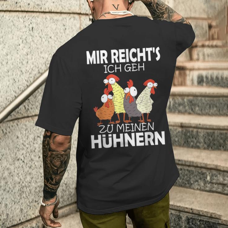 Mir Reichts Ich Geh Zu Meinen Hühnern Farmer T-Shirt mit Rückendruck Geschenke für Ihn