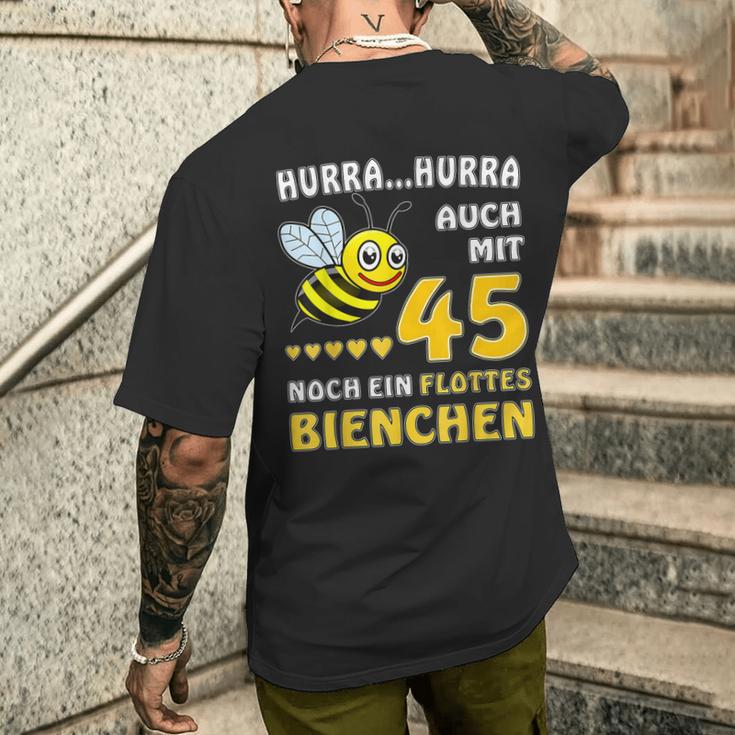 Mit 45 Noch Ein Flottes Bienchen 45 Geburtstag 45 T-Shirt mit Rückendruck Geschenke für Ihn