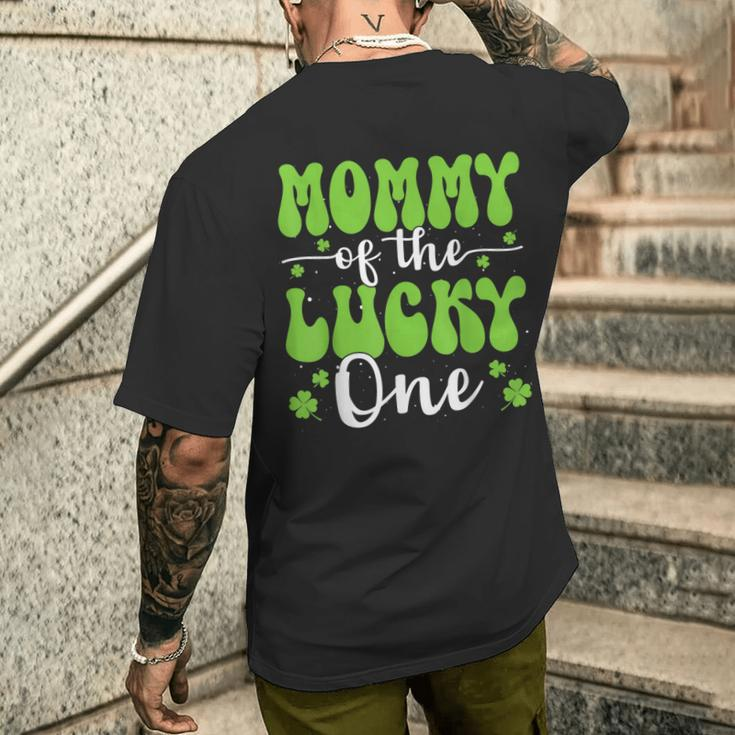 Mommy Of The Lucky One First Birthday St Patrick's Day Men's T-shirt Back Print Gifts for Him
