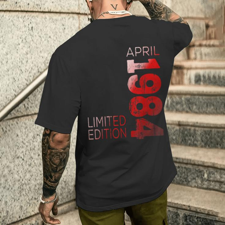 Im Monat April 1984 Jahr 1984 Retro 1984 Vintage 1984 T-Shirt mit Rückendruck Geschenke für Ihn