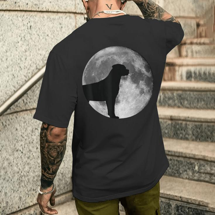 Mondlicht Labrador Silhouette Herren Kurzärmliges Herren-T-Kurzärmliges Herren-T-Shirt, Hundeliebhaber Design Geschenke für Ihn