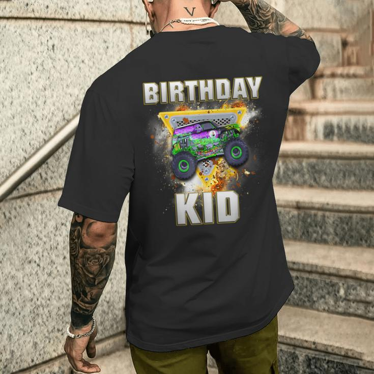 Monster Truck Birthday Kid Monster Truck Are My Jam Lovers Men's T-shirt Back Print Gifts for Him