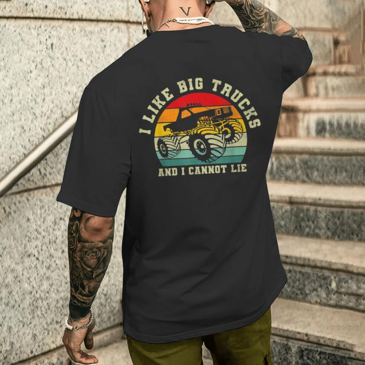 Monster Truck Dad Retro Cannot Lie Vintage Monster Truck Men's T-shirt Back Print Funny Gifts
