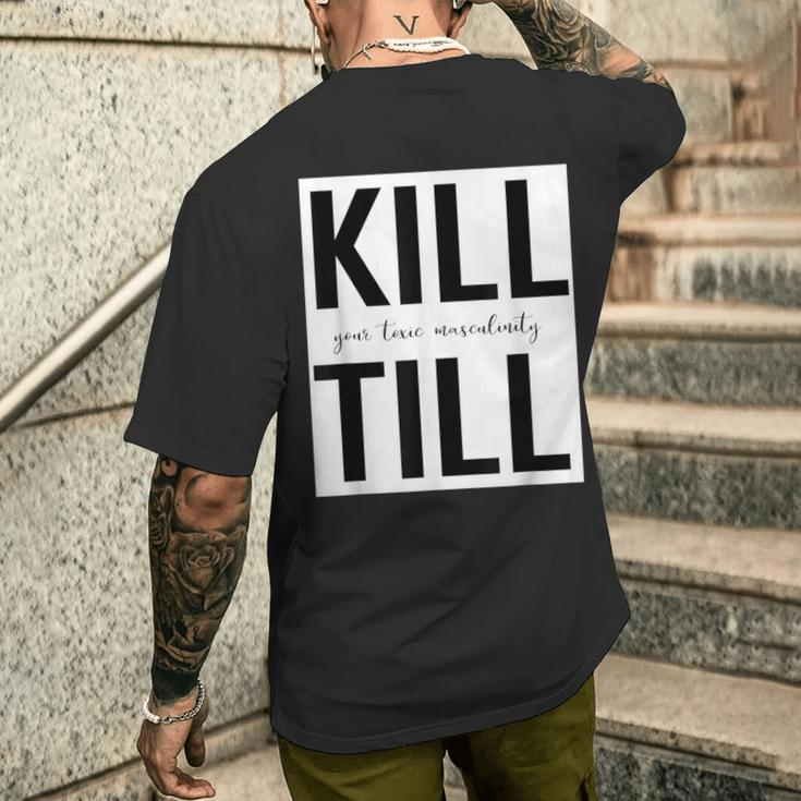 Motivation Schwarzes Kurzärmliges Herren-T-Kurzärmliges Herren-T-Shirt Kill Your Fears Mentally, Till in Weiß Geschenke für Ihn