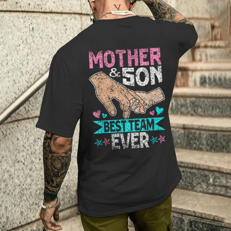 Mutter Und Sohn Das Beste Team Aller Zeiten Söhne Mutter T-Shirt mit Rückendruck Geschenke für Ihn