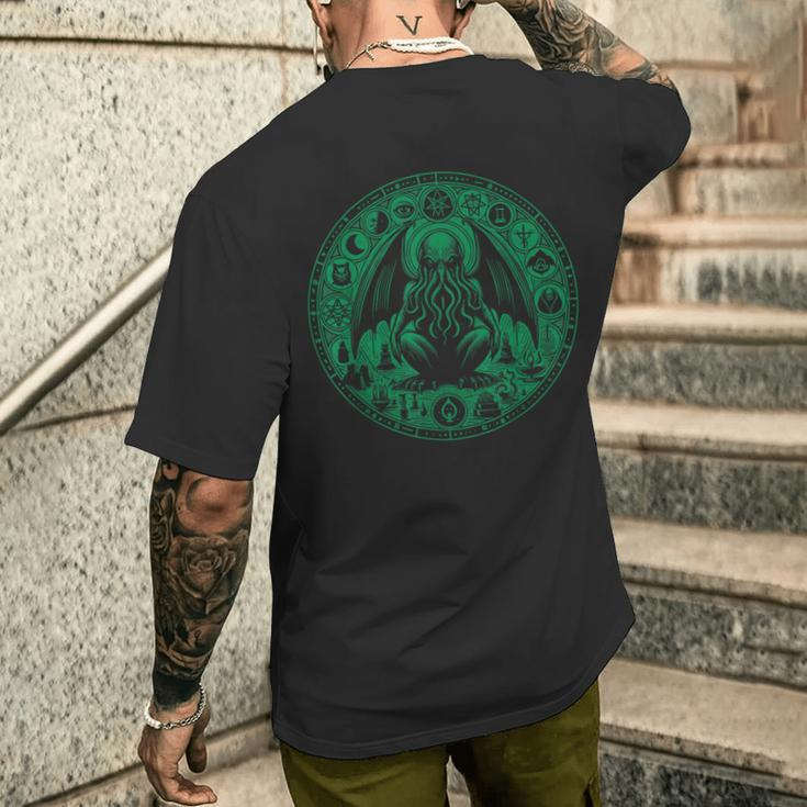 Mystischer Krake Cthulhu T-Shirt mit Rückendruck Geschenke für Ihn