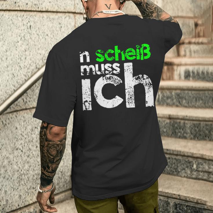 N Scheiß Muss Ich Kurzärmliges Herren-T-Kurzärmliges Herren-T-Shirt, Lustiges Sänchen für Arbeit und Schule Geschenke für Ihn