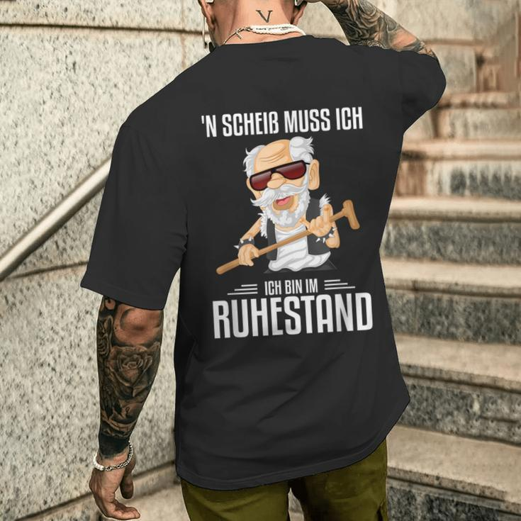 N Scheis Muss Ich Ruhestand Rente Rentner T-Shirt mit Rückendruck Geschenke für Ihn