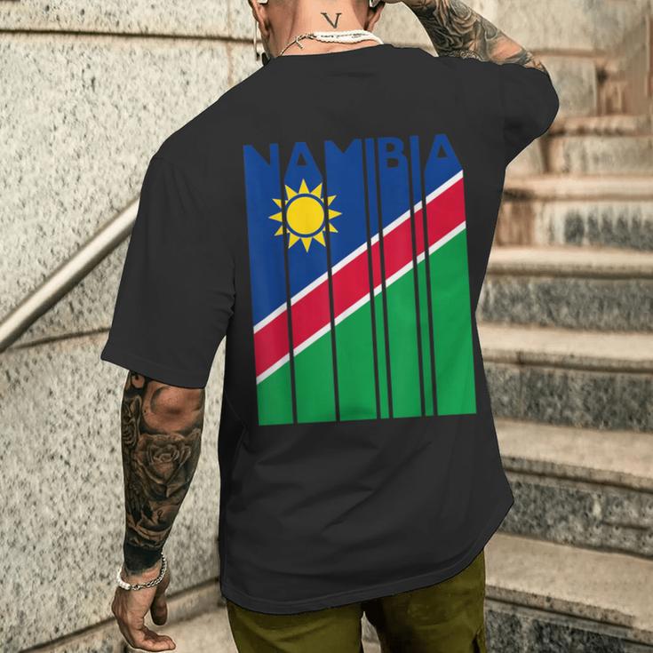 Namibian Flag Namibia Vintage Namibia T-Shirt mit Rückendruck Geschenke für Ihn