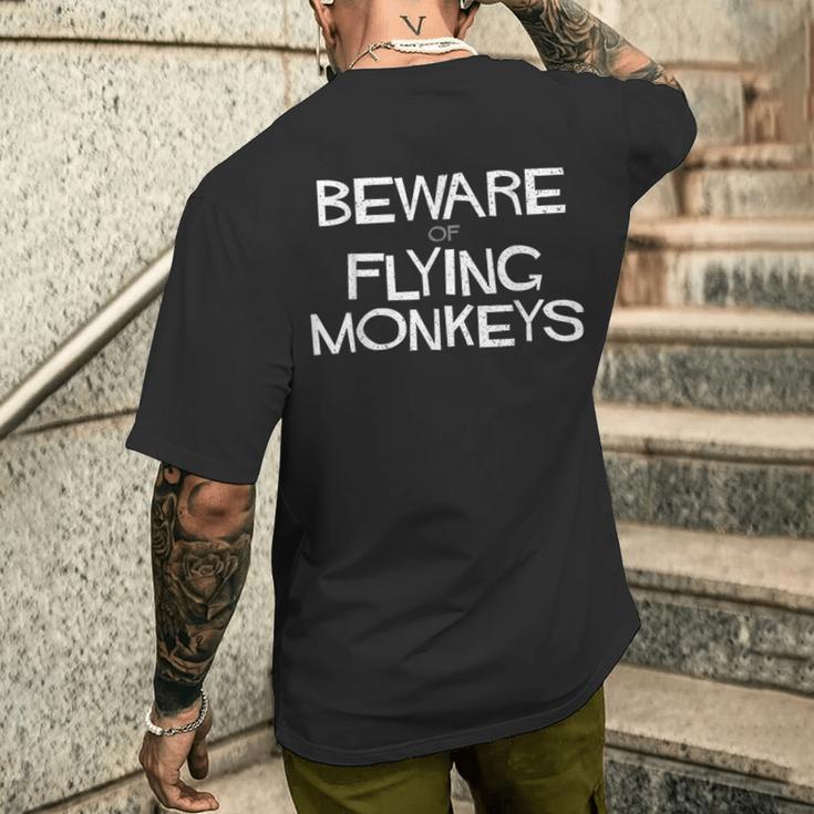 Narzisstische Überlebende Bewusstseinorsichtor Fliegenden Affen T-Shirt mit Rückendruck Geschenke für Ihn