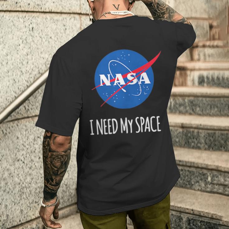 Nasa I Need My Space Men's T-shirt Back Print - Monsterry