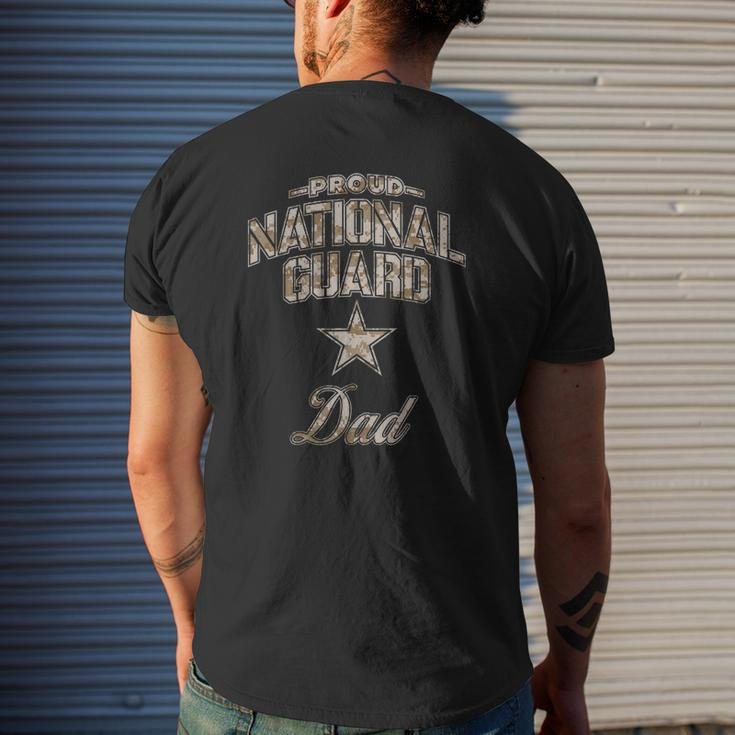 National Guard Dad For Men Camo Mens Back Print T-shirt Gifts for Him