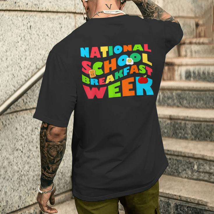 National School Breakfast Week 2024 Breakfast Men's T-shirt Back Print Gifts for Him