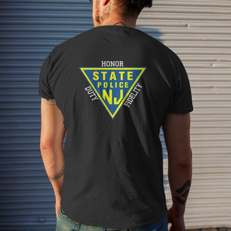 New Jersey State Police Honor Nj Duty Fidelity Mens Back Print T-shirt Gifts for Him