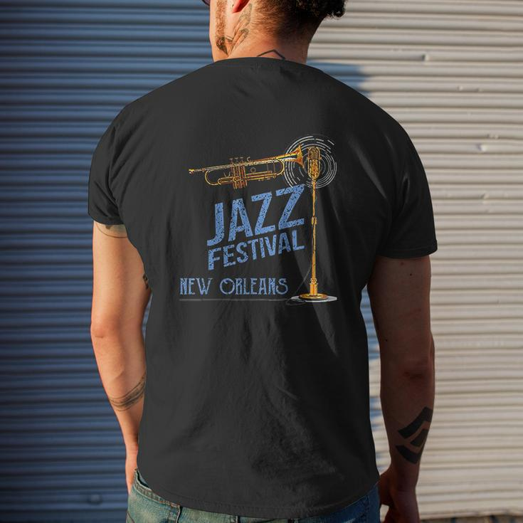 New Orleans Festival Of Jazz Music Mens Back Print T-shirt Gifts for Him